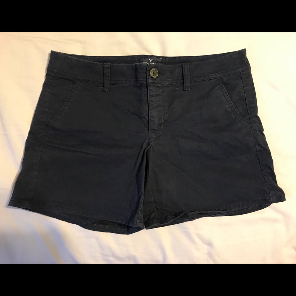 American Eagle Outfitters Midi Navy Blue Shorts
